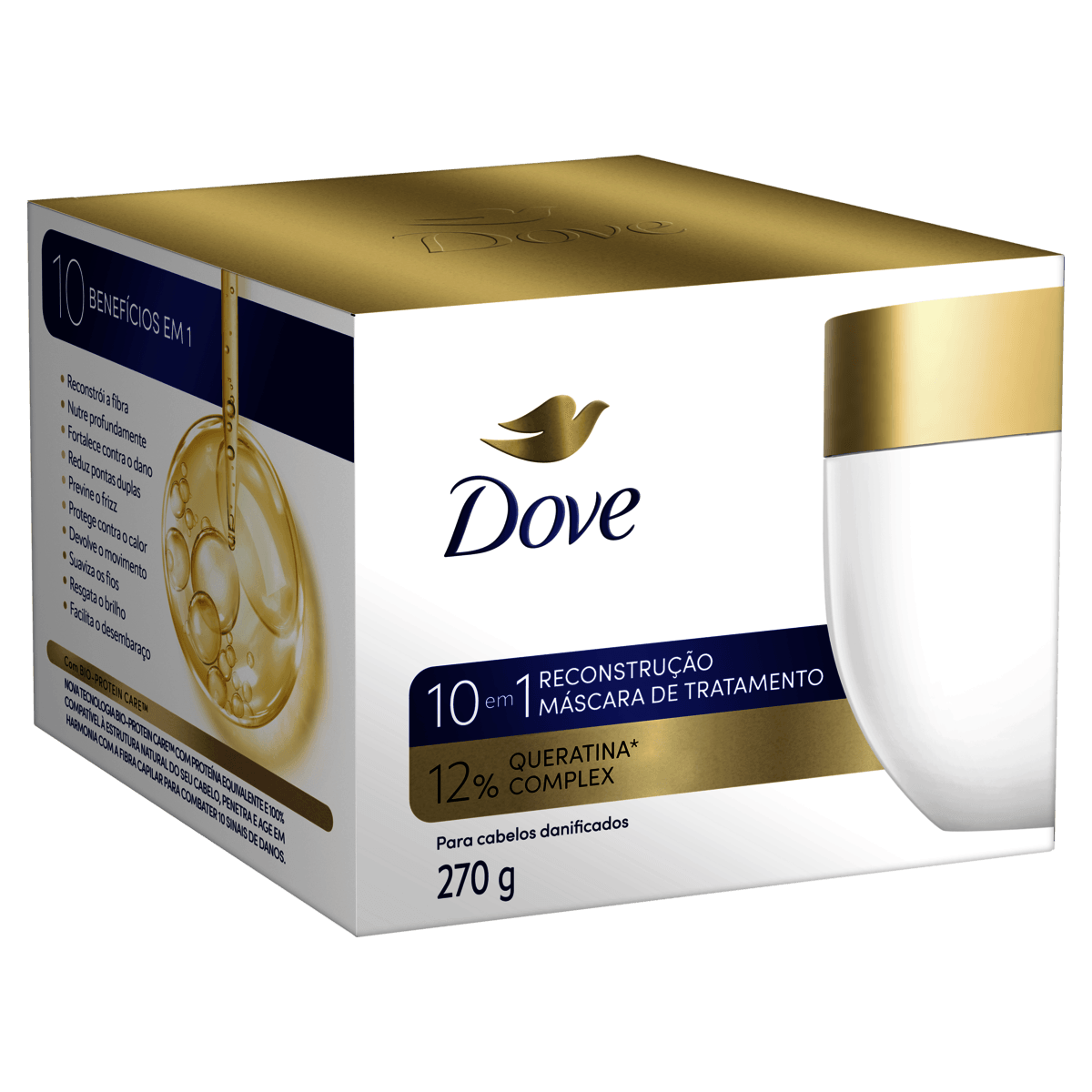 Máscara de Tratamento Dove Reconstrução 10 em 1 Caixa 270g - Preview 2